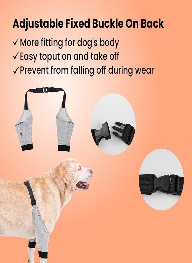 ZeroLuxury Dog Elbow Brace Pads (L & XL) | Soft Breathable Elbow Wrap for Large Breeds | Adjustable & Durable Elbow Sleeve (L) - Image 5